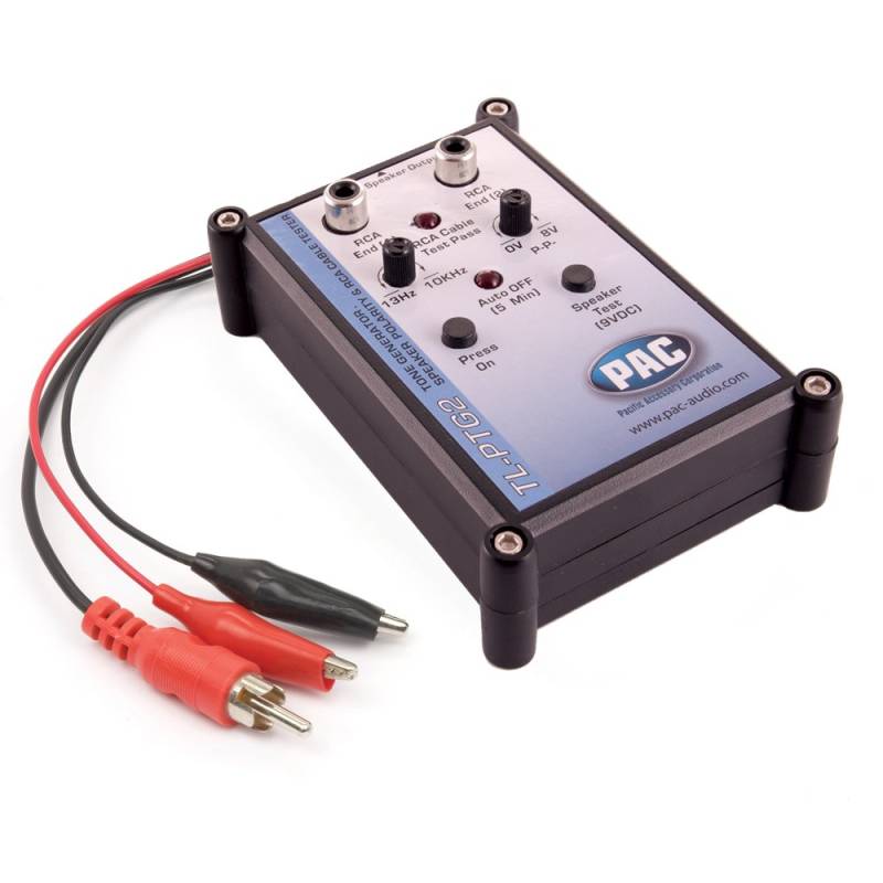 PAC TL-PTG2 Tongenerator und Lautsprecher Polaritätsprüfer mit Cinch-Kabeltester von PAC