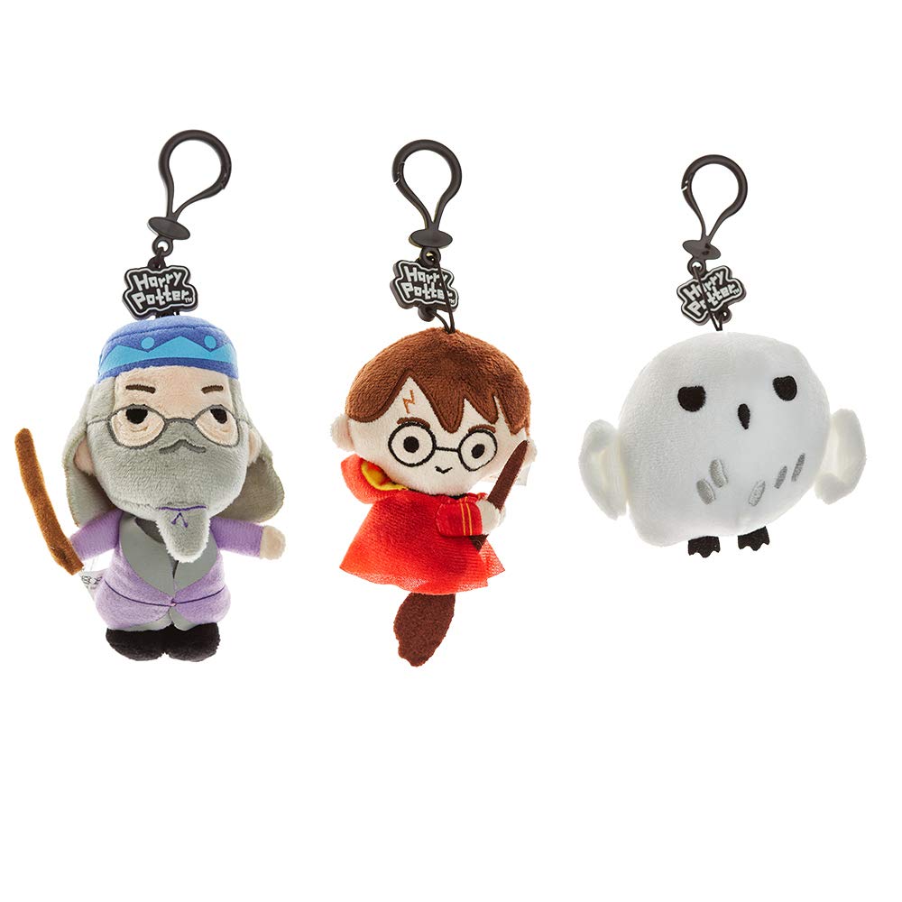 Harry Potter Schlüsselanhänger Set – 3 Waschbare Polyesterfiguren – Harry Potter Plüschtier, Accessoires, Sammlerstücke, Gastgeschenke, Merchandise von PMI, 11,5 cm (C) von P.M.I.