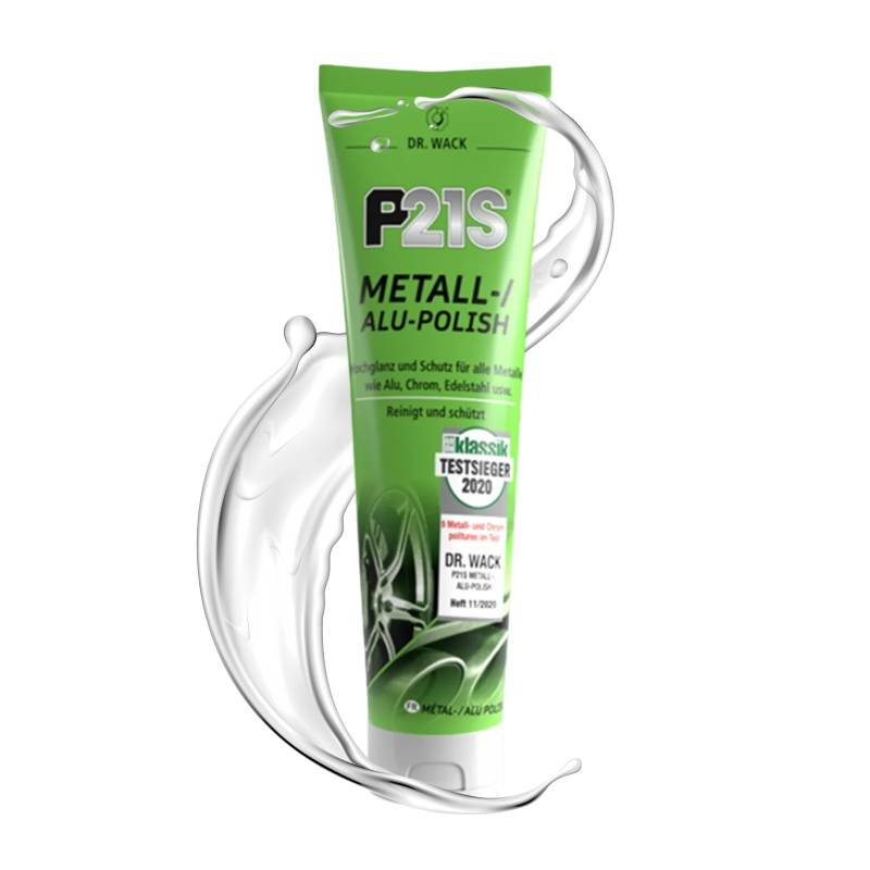 DR. WACK P21S Metall- / Alu-Polish 100 ml - Polierpaste für Metallteile - Effektive Autopolitur & Korrosionsschutz - Hochglanz & Schutz für alle Metalle - Hochwertige Autopflege von Dr. Wack
