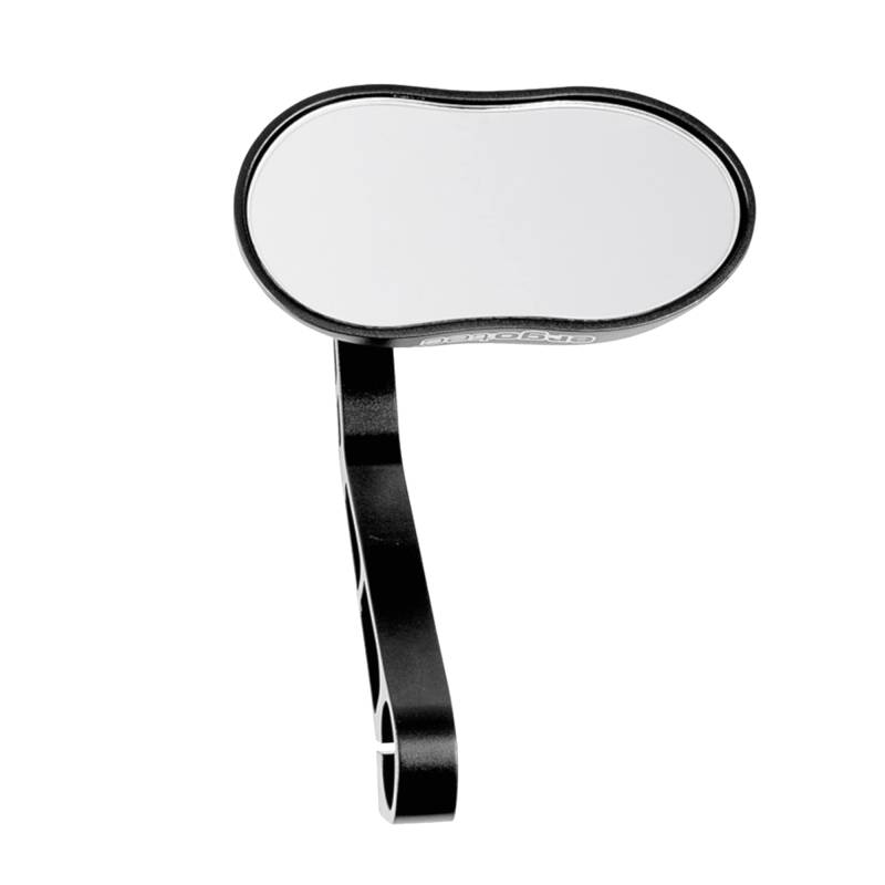 P4B | Fahrrad Rückspiegel mit kurzem Arm M88 | Mit auswechselbarem sphärischem Spiegelglas | 22,2 mm Klemmung | In schwarz von P4B