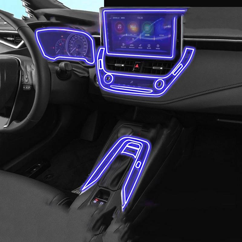 PACSCI Autoinnen-Mittelkonsole Transparentes TPU Auto-Innenraum-Schutzfolie gegen Kratz, für Toyota Corolla Cross 2022 2021 von PACSCI