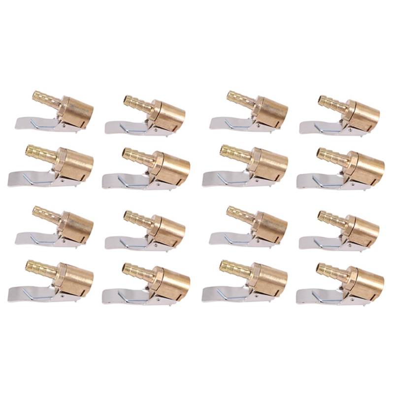 PAGJHRFJG 16 Stücke 6 mm Auto Luft Pumpe Chuck Clip Auto Reifen Reifen Füller Ventil Stecker Auto Offenen Messing Stem Reifen von PAGJHRFJG
