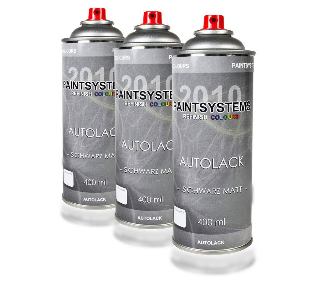 PAINTSYSTEMS REFINISH COLOURS Autolack Spray 3X 400ml - schwarz matt PAINTSYSTEMS REFINISH COLOURS Autolack Spray 3X 400ml - schwarz matt von PAINTSYSTEMS REFINISH COLOURS