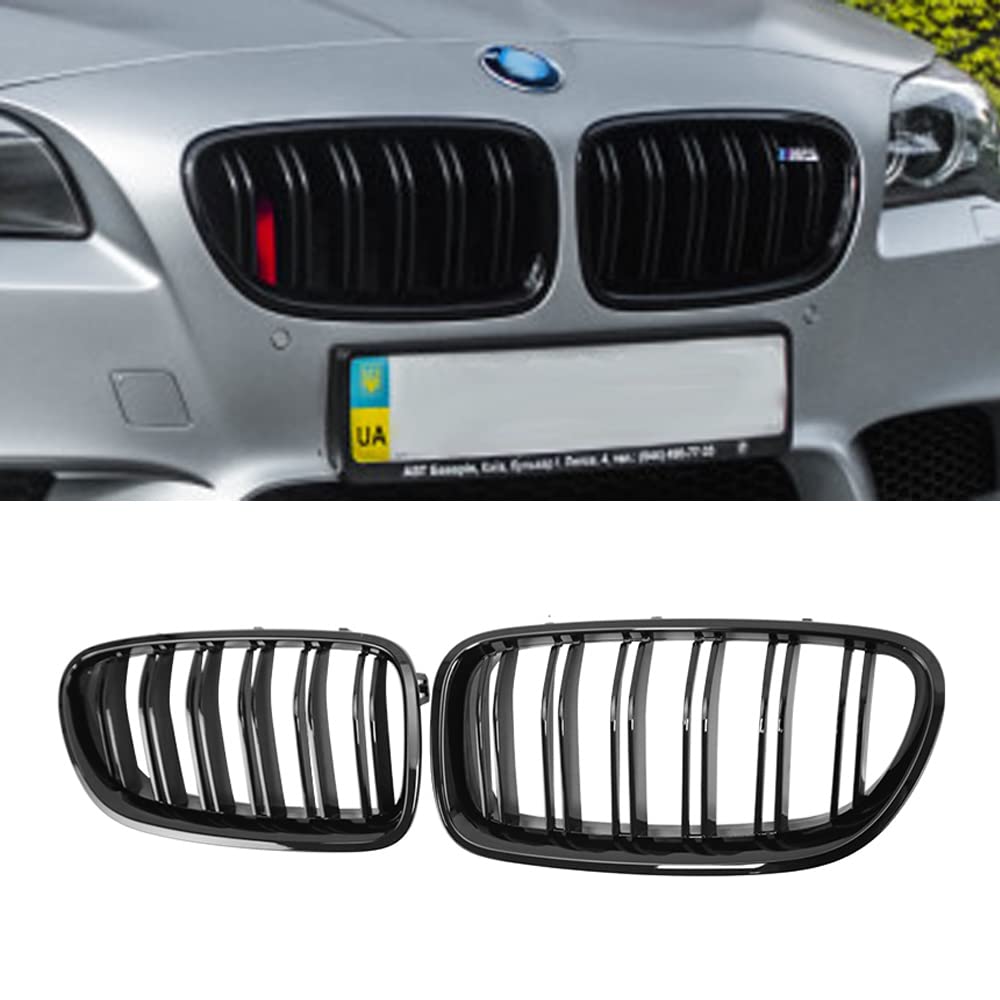 PAISEN Kühlergrill für 5er F10,Zubehör Sport Frontgrill,Glanz Schwarz Doppelsteg Sport Kühlergrill,für 5er F10 F11 F18 520d 530d 540i 2010-2017 PAISEN Kühlergrill für 5er F10,Zubehör Sport Frontgrill,Glanz Schwarz Doppelsteg Sport Kühlergrill,für 5er F10 F11 F18 520d 530d 540i 2010-2017 von PAISEN