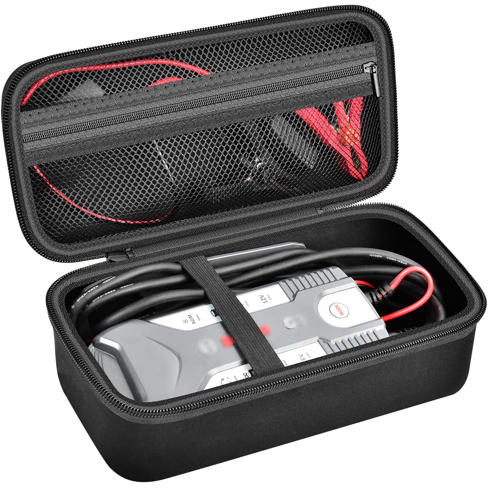 Tasche für Bosch C3 C1 Intelligente und Automatische Batterieladegerät 6V-12V Auto Batterie Ladegeräte Speicher Organizer mit Mesh Zubehör Tasche für Haken, Schnellkupplungen (Nur Box) von PAIYULE