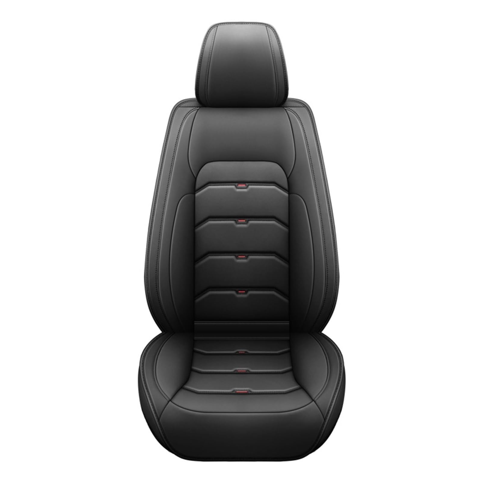 PAKAGVTTB Sitzbezüge 1 PCS Leder Auto Sitz Abdeckung Für Passat B5 B6 B8 Für Golf 7 Für Tiguan Innen Zubehör Vordersitzbezüge(Black) von PAKAGVTTB
