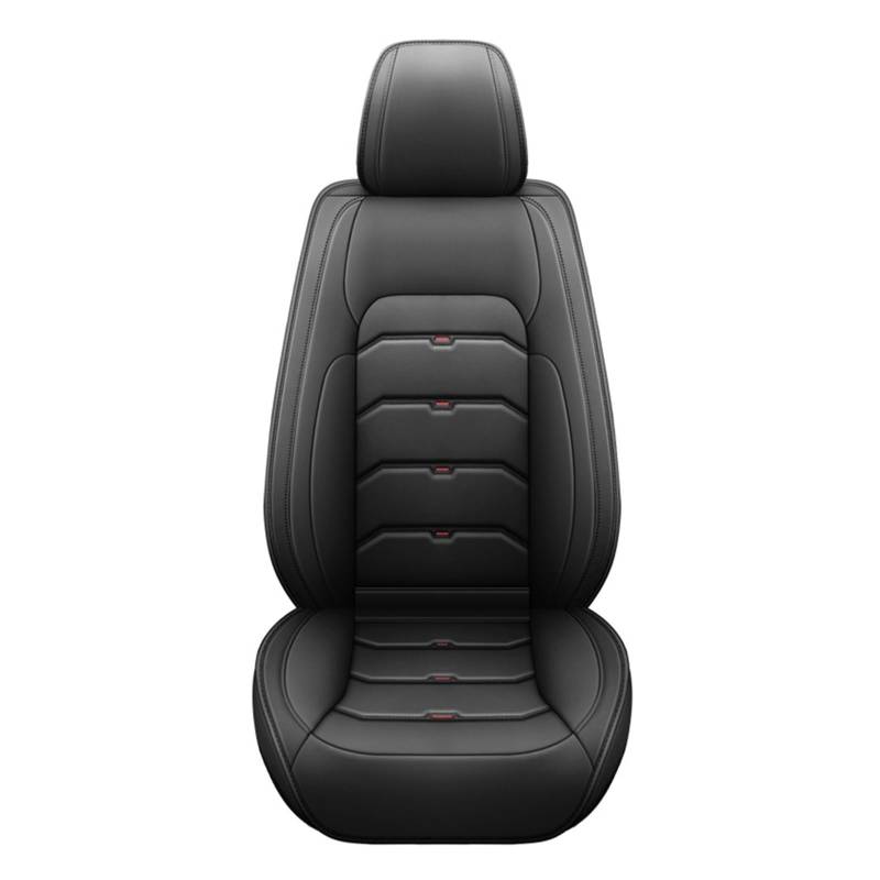 PAKAGVTTB Sitzbezüge 1 PCS Leder Auto Sitz Abdeckung Für Passat B5 B6 B8 Für Golf 7 Für Tiguan Innen Zubehör Vordersitzbezüge(Black) von PAKAGVTTB