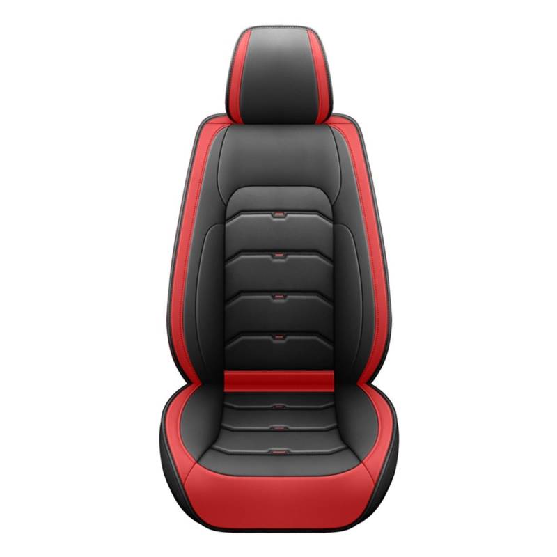 PAKAGVTTB Sitzbezüge 1 PCS Leder Auto Sitz Abdeckung Für Passat B5 B6 B8 Für Golf 7 Für Tiguan Innen Zubehör Vordersitzbezüge(Black Red) von PAKAGVTTB