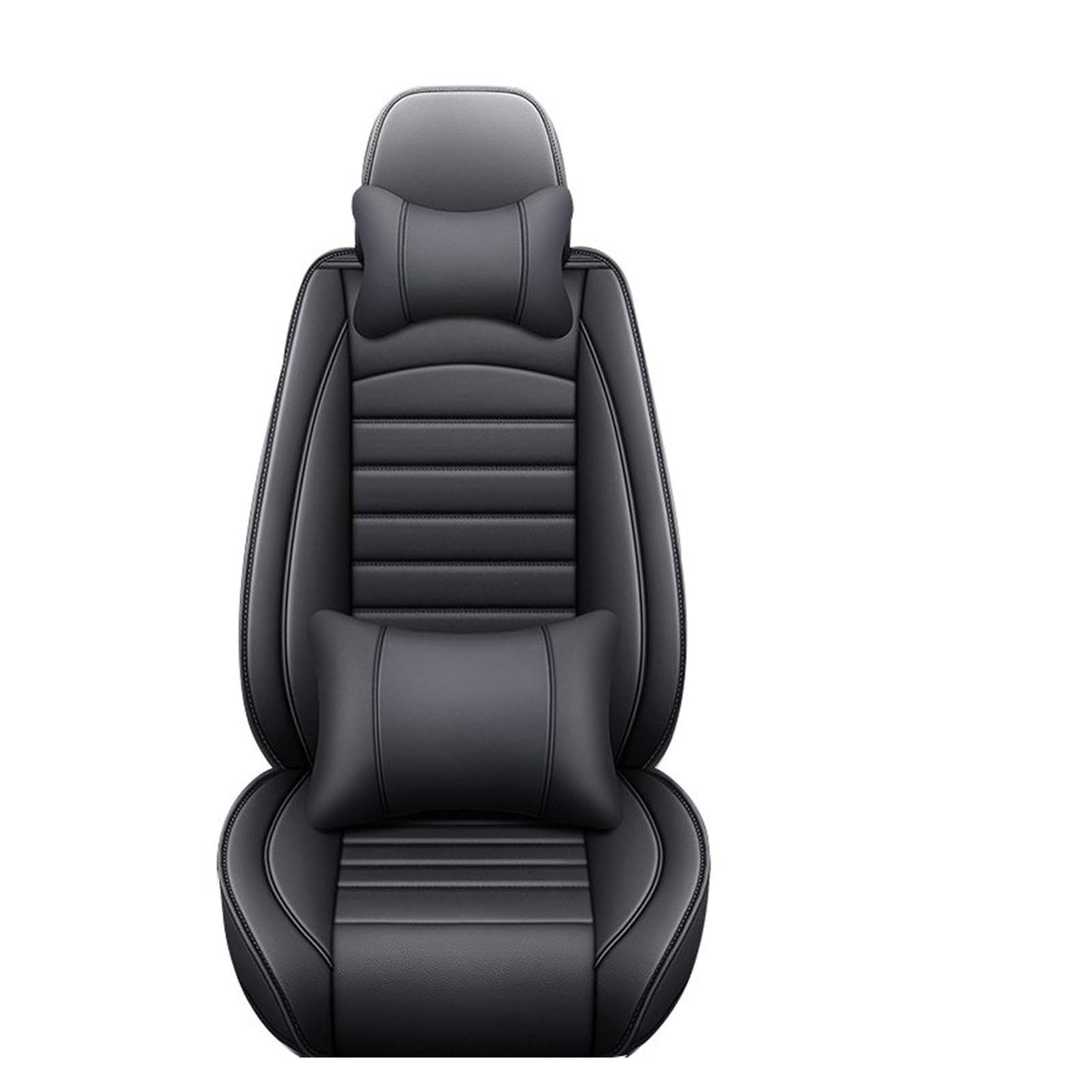 PAKAGVTTB Sitzbezüge All Inclusive Auto Ledersitzbezug für ZOTYE 2008 5008 T200 T600 Z100 Z200 für Z300 Z500 Autozubehör Schutz Vordersitzbezüge(Black Pillow) von PAKAGVTTB
