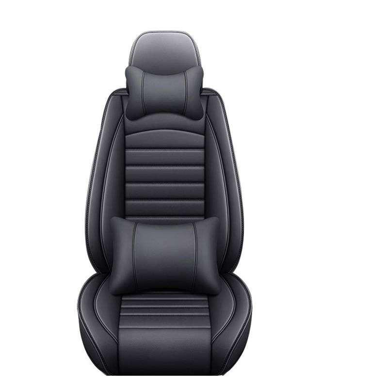 PAKAGVTTB Sitzbezüge All Inclusive Auto Ledersitzbezug für ZOTYE 2008 5008 T200 T600 Z100 Z200 für Z300 Z500 Autozubehör Schutz Vordersitzbezüge(Black Pillow) von PAKAGVTTB