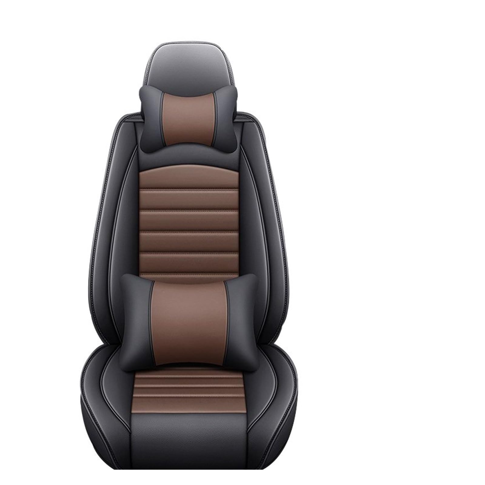 PAKAGVTTB Sitzbezüge All Inclusive Auto Ledersitzbezug für ZOTYE 2008 5008 T200 T600 Z100 Z200 für Z300 Z500 Autozubehör Schutz Vordersitzbezüge(BlackCoffee Pillow) von PAKAGVTTB