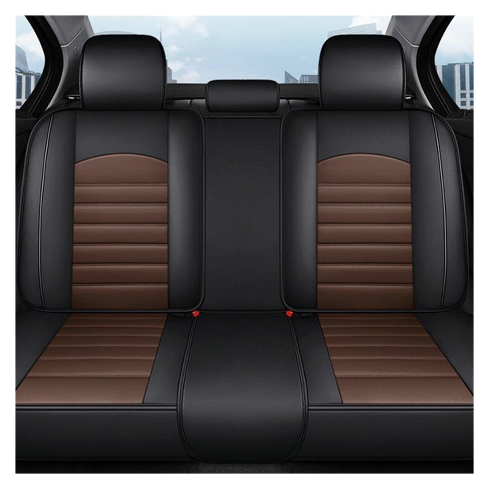 PAKAGVTTB Sitzbezüge All Inclusive Auto Ledersitzbezug für ZOTYE 2008 5008 T200 T600 Z100 Z200 für Z300 Z500 Autozubehör Schutz Vordersitzbezüge(Rear seat Cover 2) von PAKAGVTTB