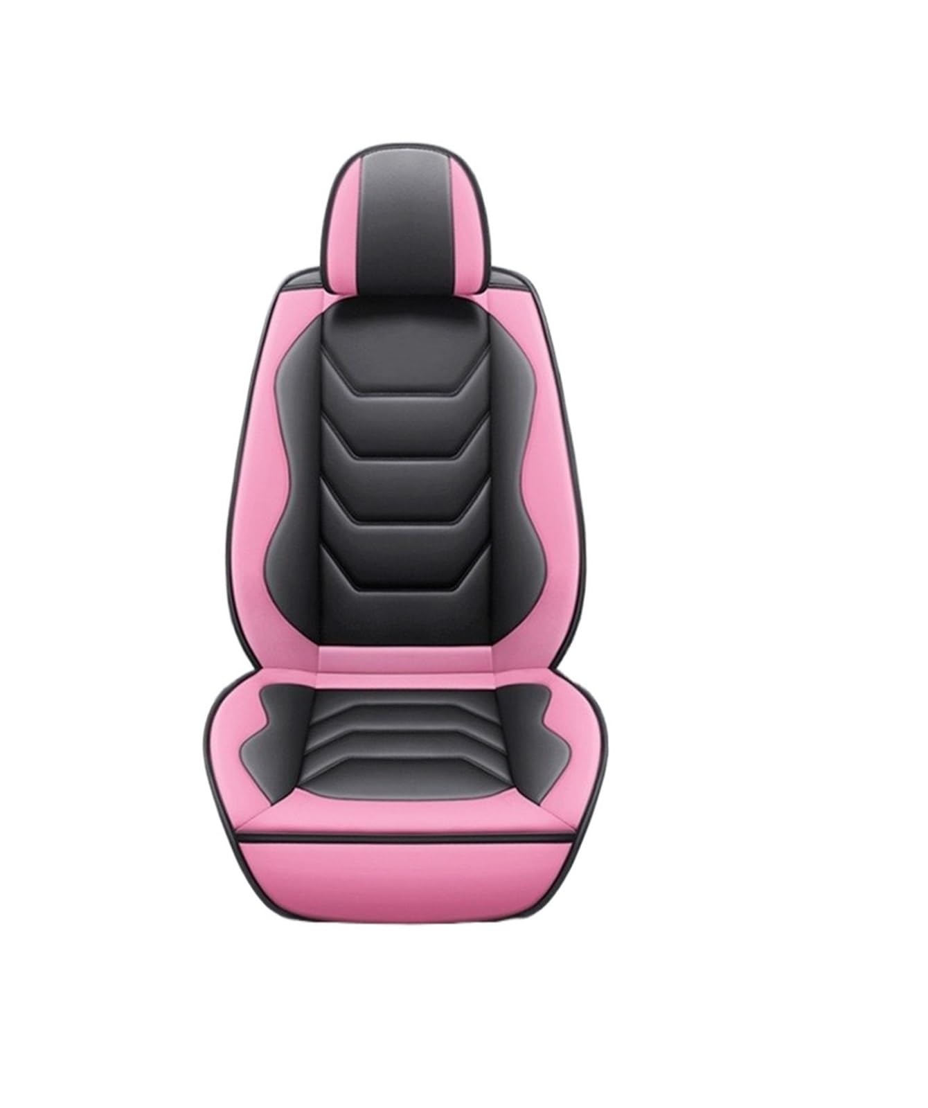 PAKAGVTTB Sitzbezüge All-Inclusive-Universal-Auto-Ledersitzbezug für VW für Polo für Quest für Tiguan Zubehörschutz Vordersitzbezüge(Black pink) von PAKAGVTTB