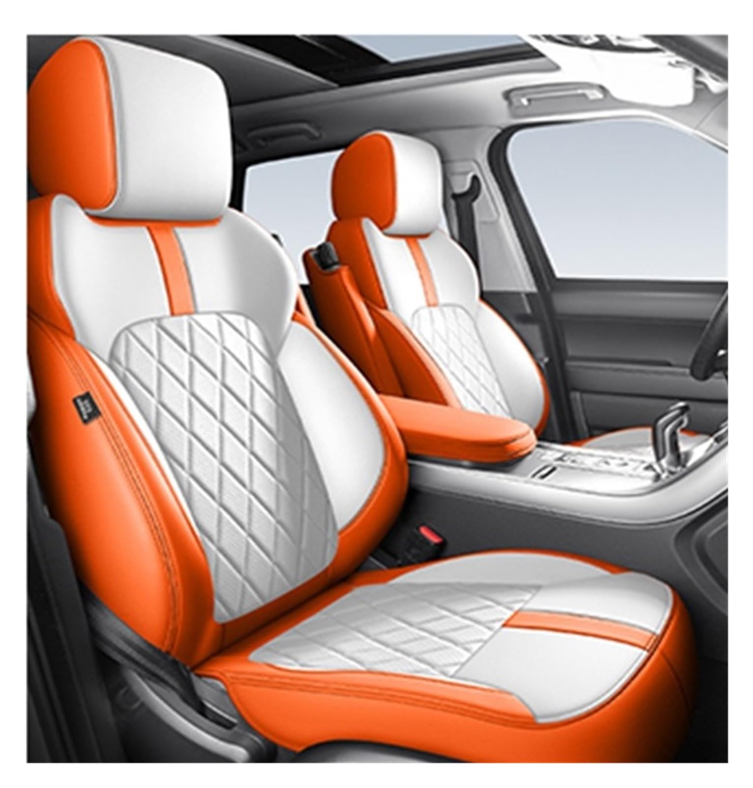 PAKAGVTTB Sitzbezüge Autositzbezüge 360 ​​° Surround Für Range Für Rover Für Evoque 2015-2019 Auto Interior Styling Zubehör Atmungsaktiv Vordersitzbezüge(Color 14-5 Seater) von PAKAGVTTB