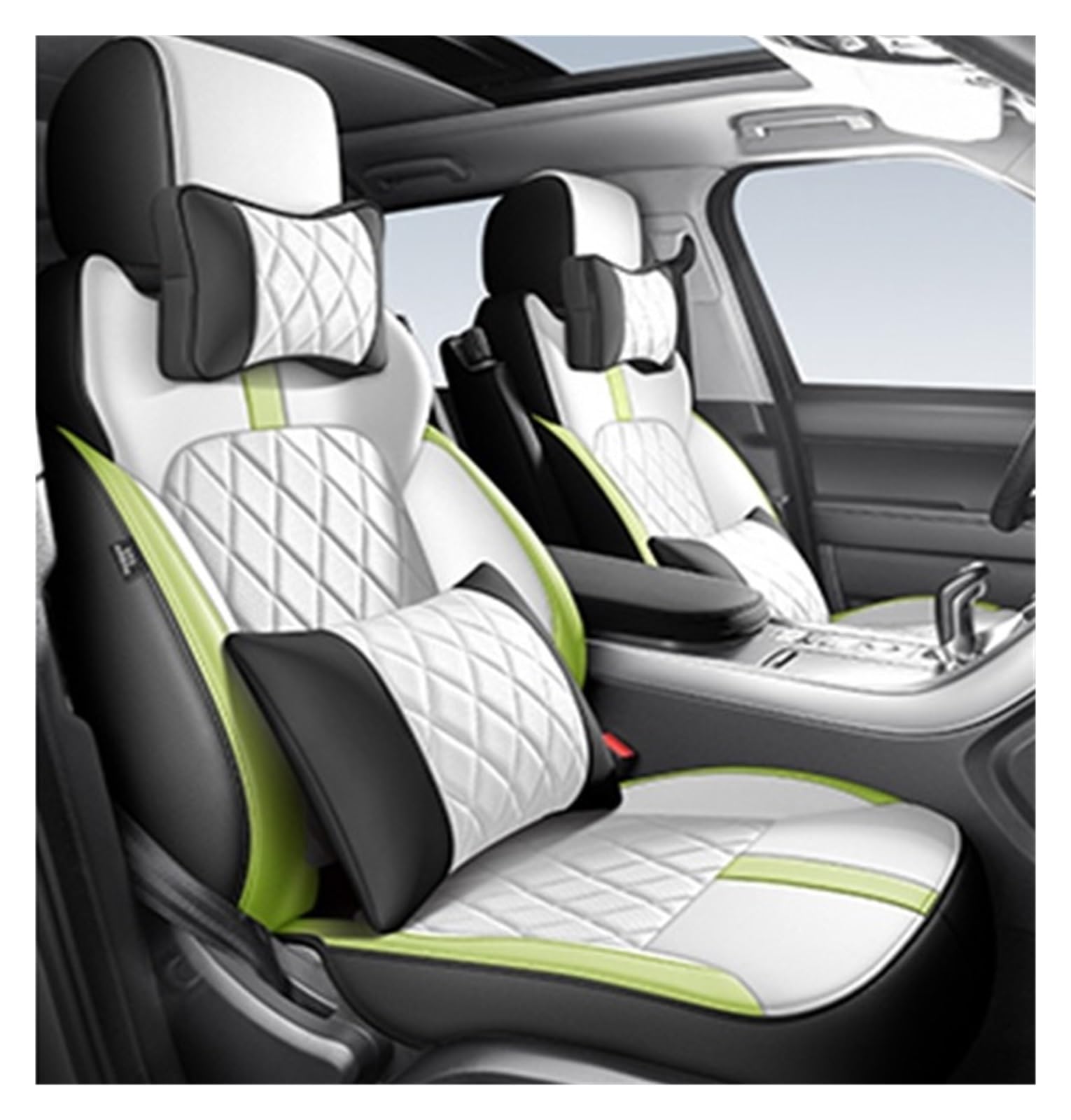 PAKAGVTTB Sitzbezüge Autositzbezüge 360 ​​° Surround Für Range Für Rover Für Evoque 2015-2019 Auto Interior Styling Zubehör Atmungsaktiv Vordersitzbezüge(Color 21-5 Seater) von PAKAGVTTB