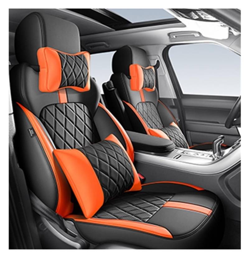 PAKAGVTTB Sitzbezüge Autositzbezüge 360 ​​° Surround Für Range Für Rover Für Evoque 2015-2019 Auto Interior Styling Zubehör Atmungsaktiv Vordersitzbezüge(Color 22-5 Seater) von PAKAGVTTB