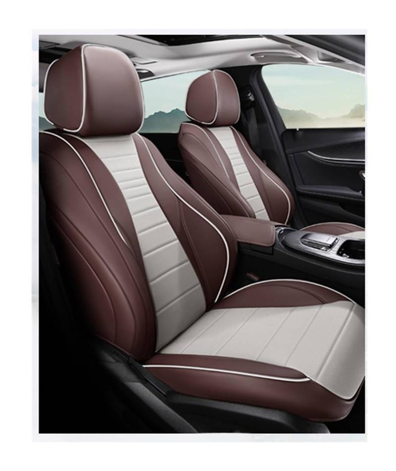 PAKAGVTTB Sitzbezüge Autositzbezüge für SsangYong für Korando für Tivoli XLV für Actyon für Sport für Rexton Geschenke Auto-Innenausstattung Vordersitzbezüge(Full Set-Coffee) von PAKAGVTTB