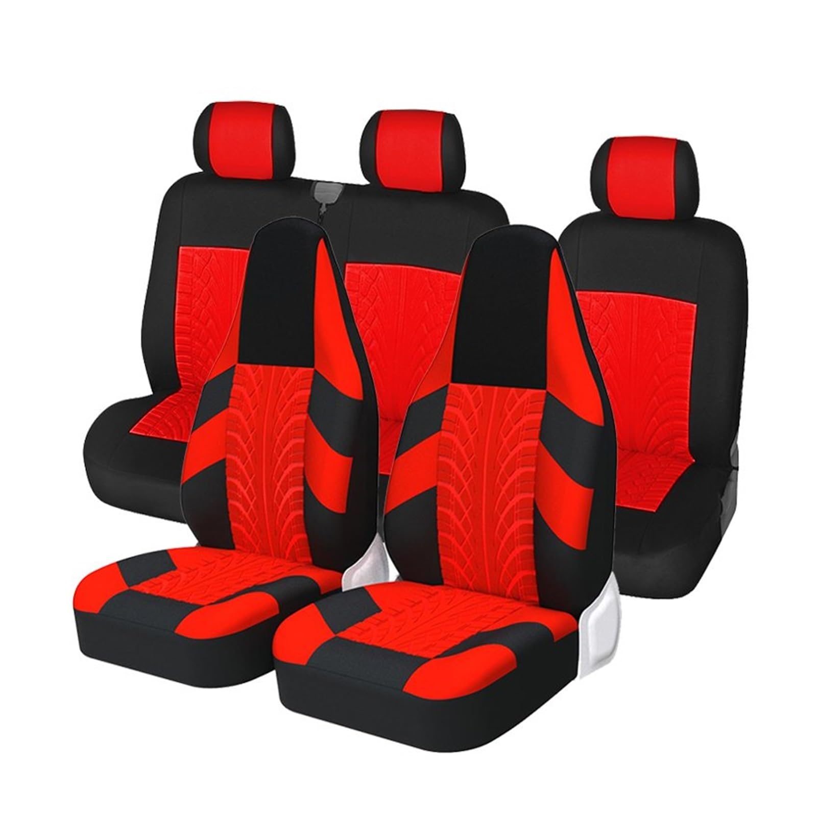 PAKAGVTTB Sitzbezüge Autositzbezüge im Eimer-Stil, komplettes Set, für A4 B7 (8EC) Vordersitzbezüge(RED 5 PCS) von PAKAGVTTB