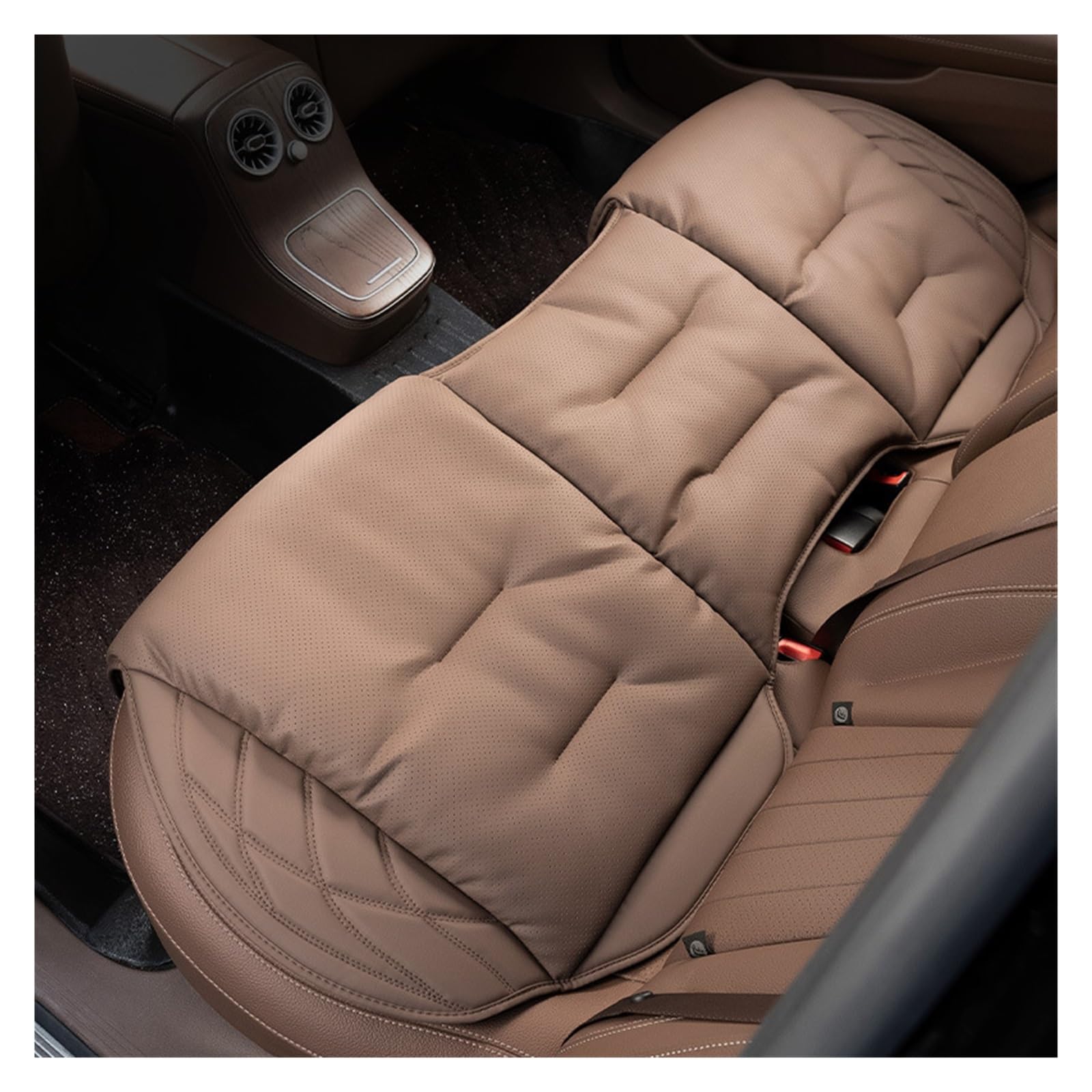 PAKAGVTTB Sitzbezüge Autositzbezug Leder Auto Sitzkissen Schutzpolster für KIA für Rio für Sorento K3 K4 K5 K7 K9 Vordersitzbezüge(Coffee-Rear Row) von PAKAGVTTB