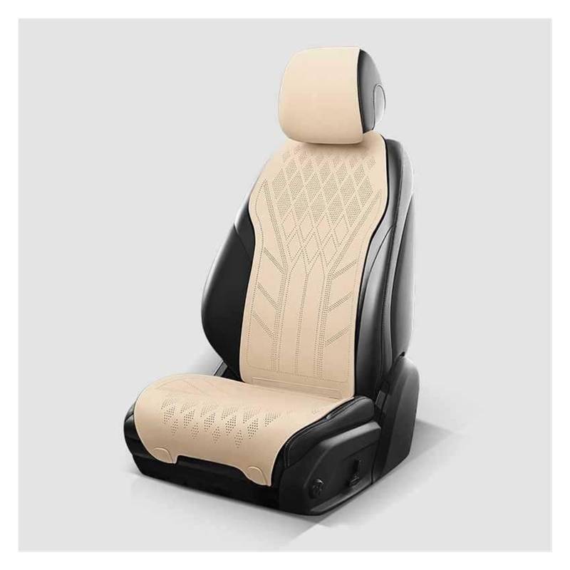 PAKAGVTTB Sitzbezüge Autositzbezug aus Wildleder, ultradünn, atmungsaktiv, Sitzschutzbezug für Benz ABCES-Klasse W204 W205 W212 W213 Vordersitzbezüge(Beige) von PAKAGVTTB