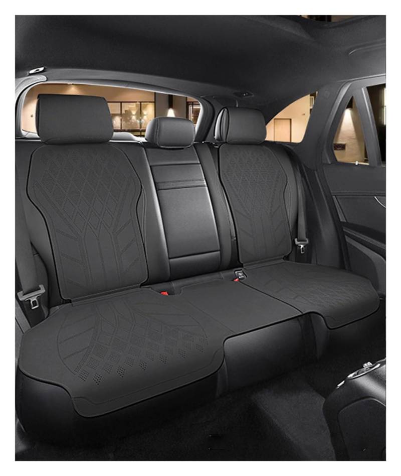 PAKAGVTTB Sitzbezüge Autositzbezug aus Wildleder, ultradünn, atmungsaktiv, Sitzschutzbezug für Benz ABCES-Klasse W204 W205 W212 W213 Vordersitzbezüge(Black 1) von PAKAGVTTB