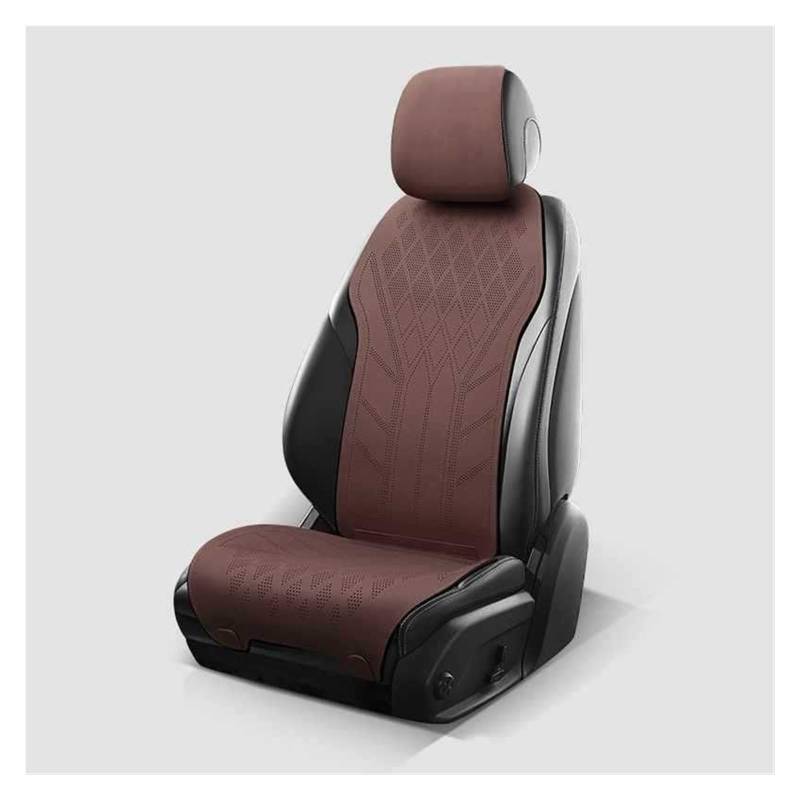 PAKAGVTTB Sitzbezüge Autositzbezug aus Wildleder, ultradünn, atmungsaktiv, Sitzschutzbezug für Benz ABCES-Klasse W204 W205 W212 W213 Vordersitzbezüge(Coffee) von PAKAGVTTB