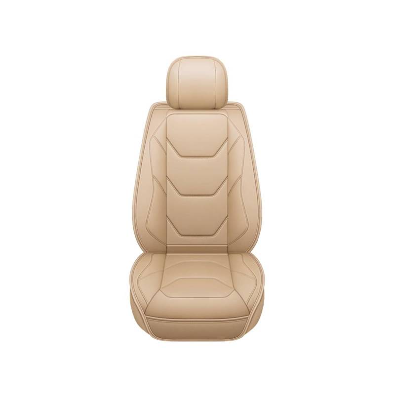 PAKAGVTTB Sitzbezüge Autositzbezug für VW für Jetta für Golf 7 für Tiguan für Golf 4 5 6 für T-ROC Autozubehör Vordersitzbezüge(Beige) von PAKAGVTTB