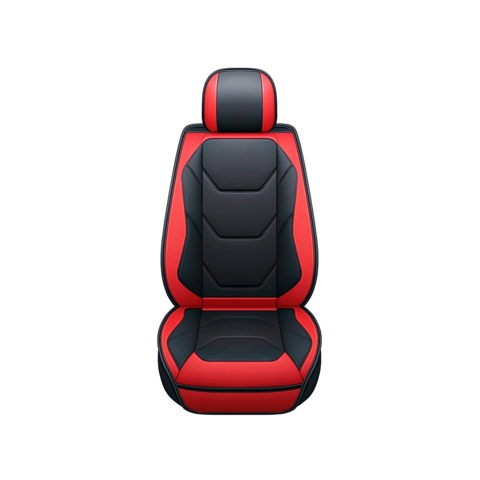 PAKAGVTTB Sitzbezüge Autositzbezug für VW für Jetta für Golf 7 für Tiguan für Golf 4 5 6 für T-ROC Autozubehör Vordersitzbezüge(Black Red) von PAKAGVTTB