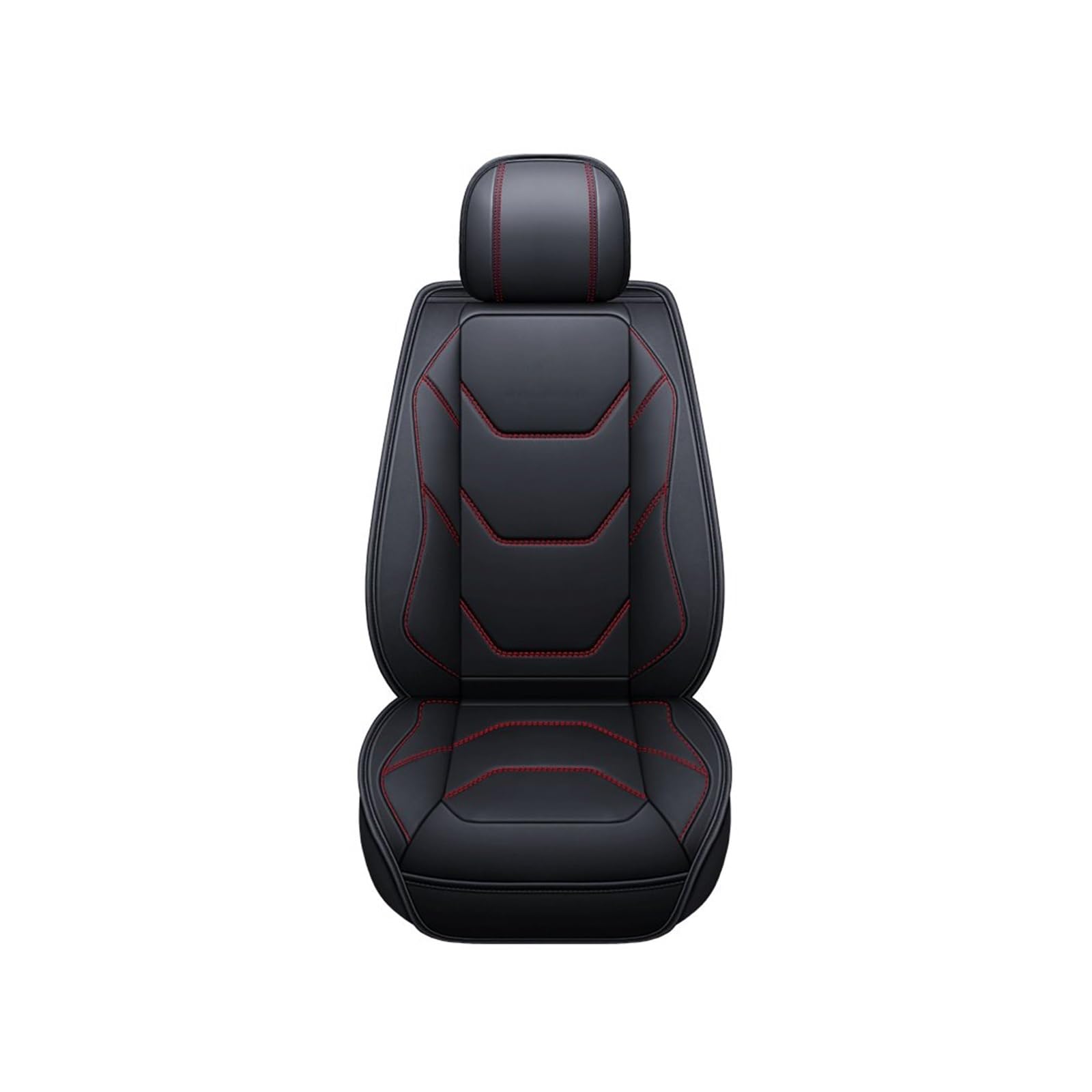 PAKAGVTTB Sitzbezüge Autositzbezug für VW für Jetta für Golf 7 für Tiguan für Golf 4 5 6 für T-ROC Autozubehör Vordersitzbezüge(Black Red Line) von PAKAGVTTB