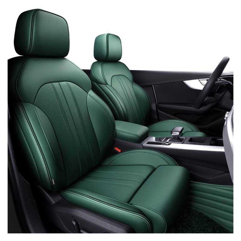 PAKAGVTTB Sitzbezüge Autozubehör Sitzbezüge für 5 Sitze Komplettset Leder Spezifisch für A4 für A6 für A3 für Q5 für Q7 TT für A7 für Q3 Vordersitzbezüge(Avocado Green) von PAKAGVTTB