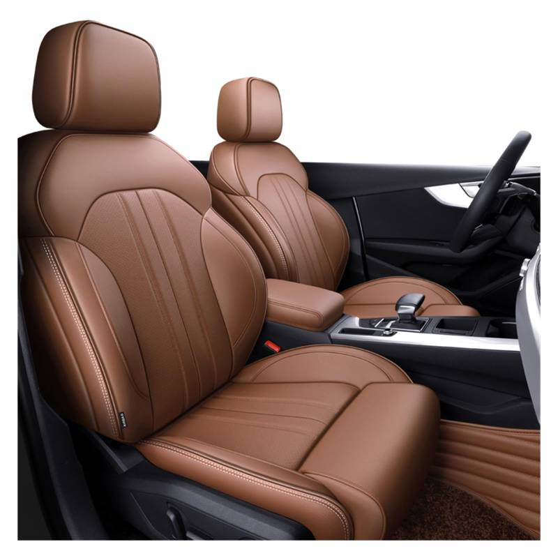 PAKAGVTTB Sitzbezüge Autozubehör Sitzbezüge für 5 Sitze Komplettset Leder Spezifisch für A4 für A6 für A3 für Q5 für Q7 TT für A7 für Q3 Vordersitzbezüge(Camel) von PAKAGVTTB