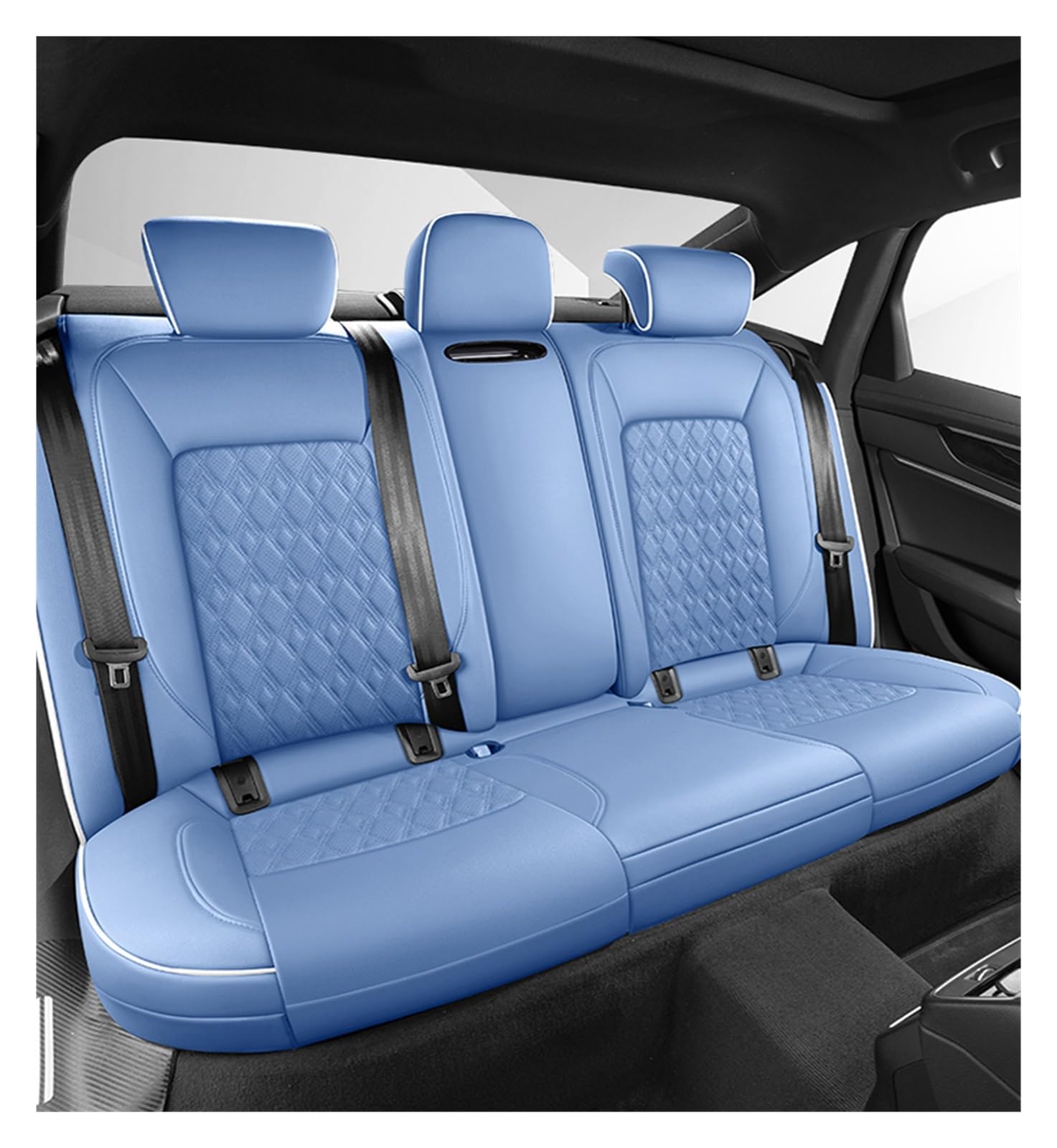PAKAGVTTB Sitzbezüge Benutzerdefinierte Autositzbezug für Ford für Transit 2023, 360 °, vollständig abgedeckt, Accesorios para Vehículos Vordersitzbezüge(Just Rear seat 3) von PAKAGVTTB