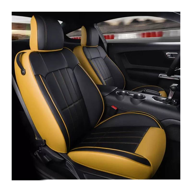 PAKAGVTTB Sitzbezüge Für Mustang Für Coupé 2015-2024 Autositzbezüge Für 4 Sitze Für Mustang Für Coupé GT Vorder- Und Rücksitz-Kits Abdeckung Vordersitzbezüge(Color 10) von PAKAGVTTB