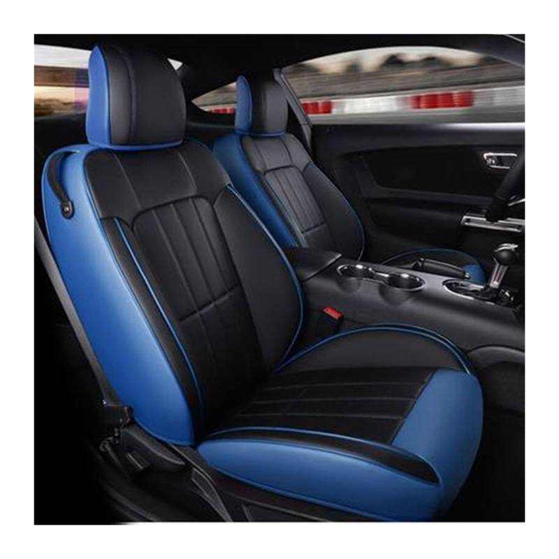 PAKAGVTTB Sitzbezüge Für Mustang Für Coupé 2015-2024 Autositzbezüge Für 4 Sitze Für Mustang Für Coupé GT Vorder- Und Rücksitz-Kits Abdeckung Vordersitzbezüge(Color 12) von PAKAGVTTB