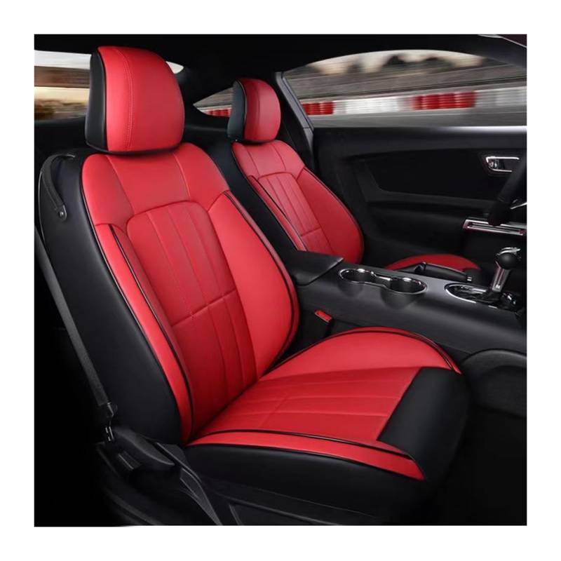 PAKAGVTTB Sitzbezüge Für Mustang Für Coupé 2015-2024 Autositzbezüge Für 4 Sitze Für Mustang Für Coupé GT Vorder- Und Rücksitz-Kits Abdeckung Vordersitzbezüge(Color 15) von PAKAGVTTB