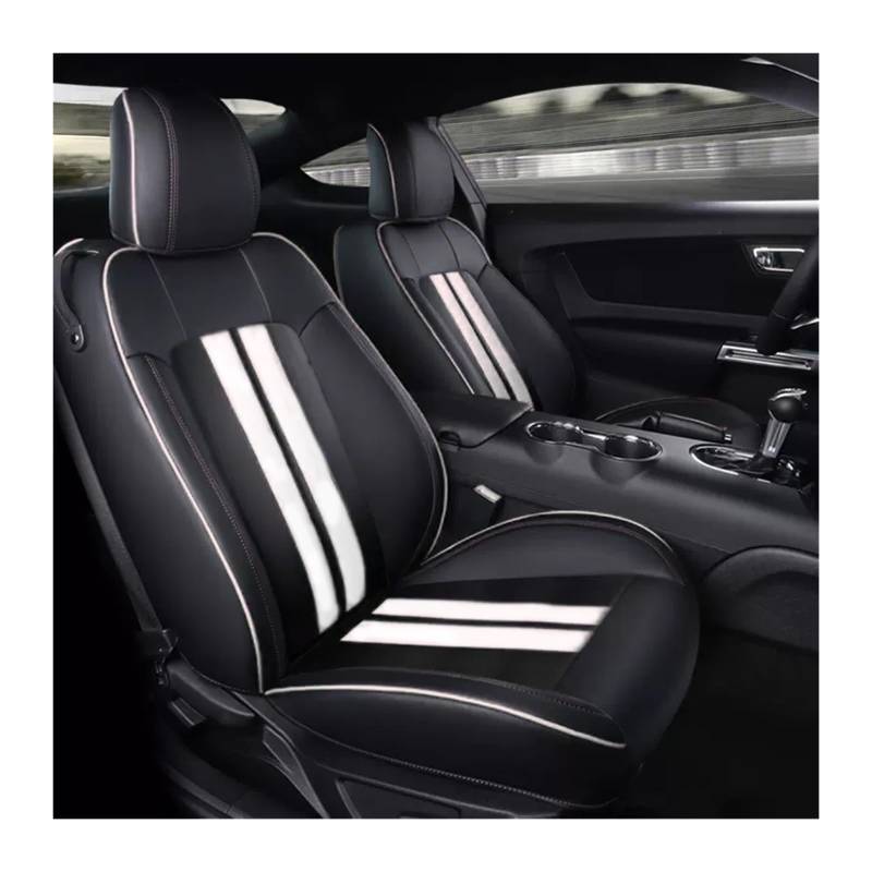 PAKAGVTTB Sitzbezüge Für Mustang Für Coupé 2015-2024 Autositzbezüge Für 4 Sitze Für Mustang Für Coupé GT Vorder- Und Rücksitz-Kits Abdeckung Vordersitzbezüge(Color 18) von PAKAGVTTB