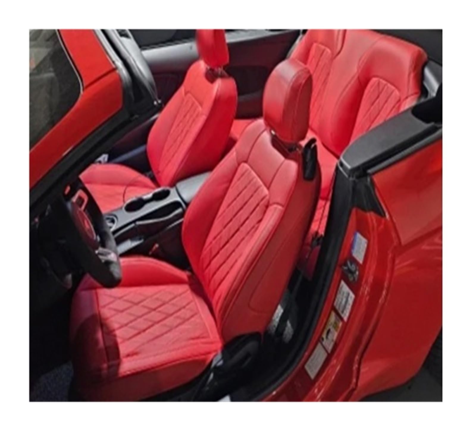 PAKAGVTTB Sitzbezüge Für Mustang Für Coupé 2015-2024 Autositzbezüge Für 4 Sitze Für Mustang Für Coupé GT Vorder- Und Rücksitz-Kits Abdeckung Vordersitzbezüge(Color 20) von PAKAGVTTB