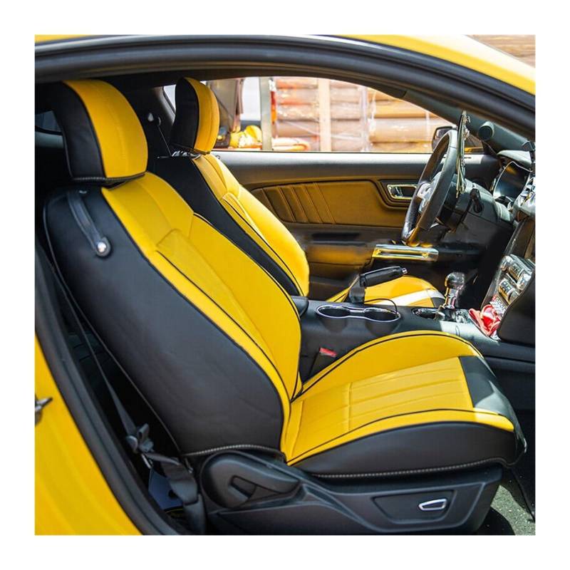 PAKAGVTTB Sitzbezüge Für Mustang Für Coupé 2015-2024 Autositzbezüge Für 4 Sitze Für Mustang Für Coupé GT Vorder- Und Rücksitz-Kits Abdeckung Vordersitzbezüge(Color 22) von PAKAGVTTB