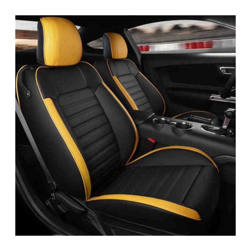 PAKAGVTTB Sitzbezüge Für Mustang Für Coupé 2015-2024 Autositzbezüge Für 4 Sitze Für Mustang Für Coupé GT Vorder- Und Rücksitz-Kits Abdeckung Vordersitzbezüge(Color 23) von PAKAGVTTB