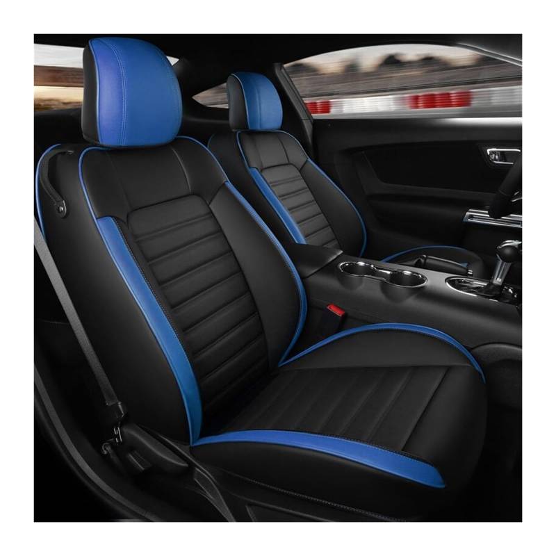 PAKAGVTTB Sitzbezüge Für Mustang Für Coupé 2015-2024 Autositzbezüge Für 4 Sitze Für Mustang Für Coupé GT Vorder- Und Rücksitz-Kits Abdeckung Vordersitzbezüge(Color 24) von PAKAGVTTB