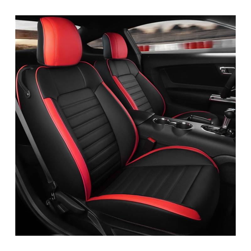 PAKAGVTTB Sitzbezüge Für Mustang Für Coupé 2015-2024 Autositzbezüge Für 4 Sitze Für Mustang Für Coupé GT Vorder- Und Rücksitz-Kits Abdeckung Vordersitzbezüge(Color 25) von PAKAGVTTB