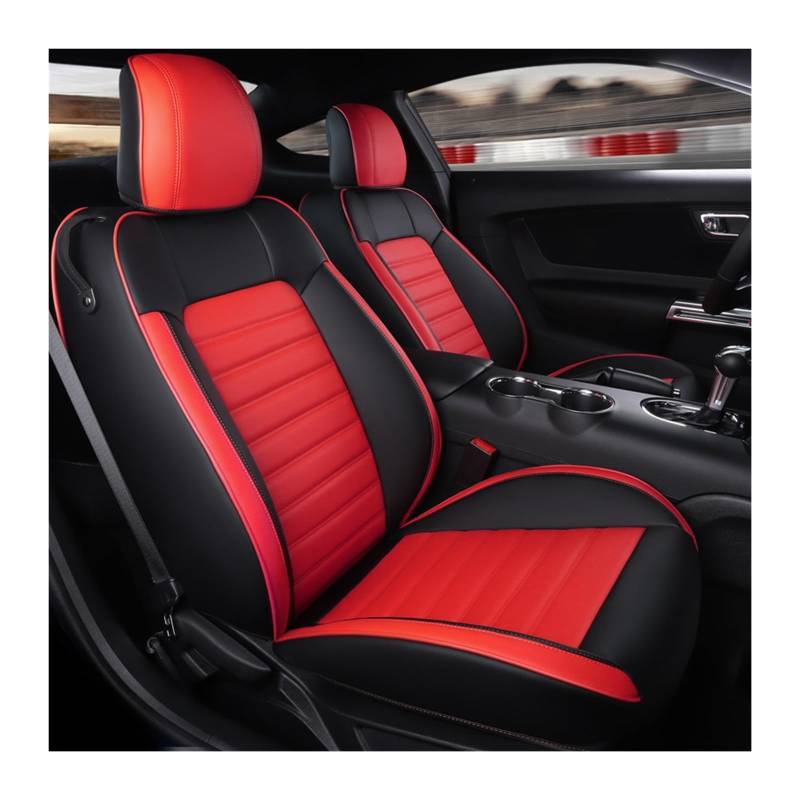 PAKAGVTTB Sitzbezüge Für Mustang Für Coupé 2015-2024 Autositzbezüge Für 4 Sitze Für Mustang Für Coupé GT Vorder- Und Rücksitz-Kits Abdeckung Vordersitzbezüge(Color 29) von PAKAGVTTB