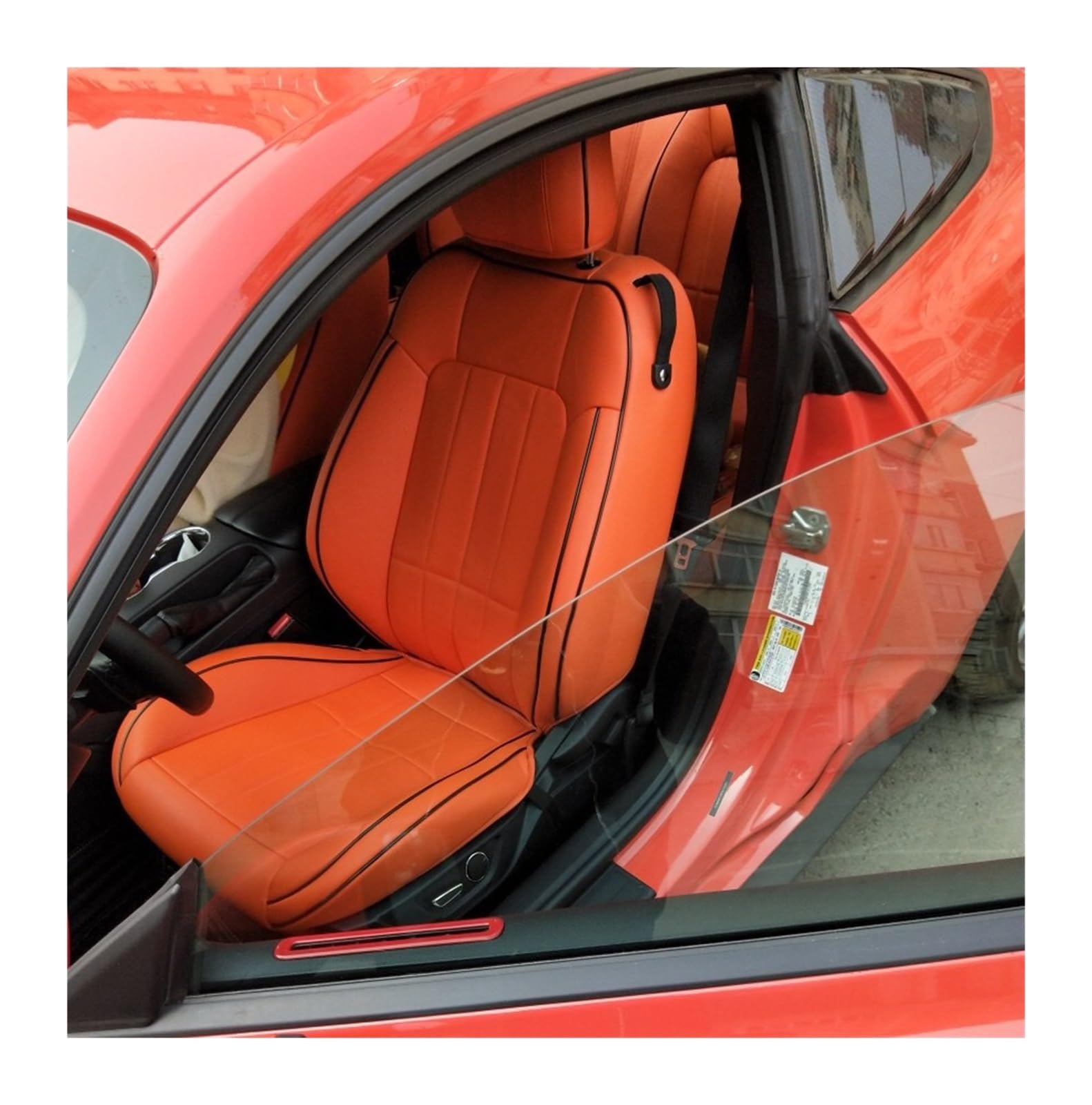 PAKAGVTTB Sitzbezüge Für Mustang Für Coupé 2015-2024 Autositzbezüge Für 4 Sitze Für Mustang Für Coupé GT Vorder- Und Rücksitz-Kits Abdeckung Vordersitzbezüge(Color 3) von PAKAGVTTB