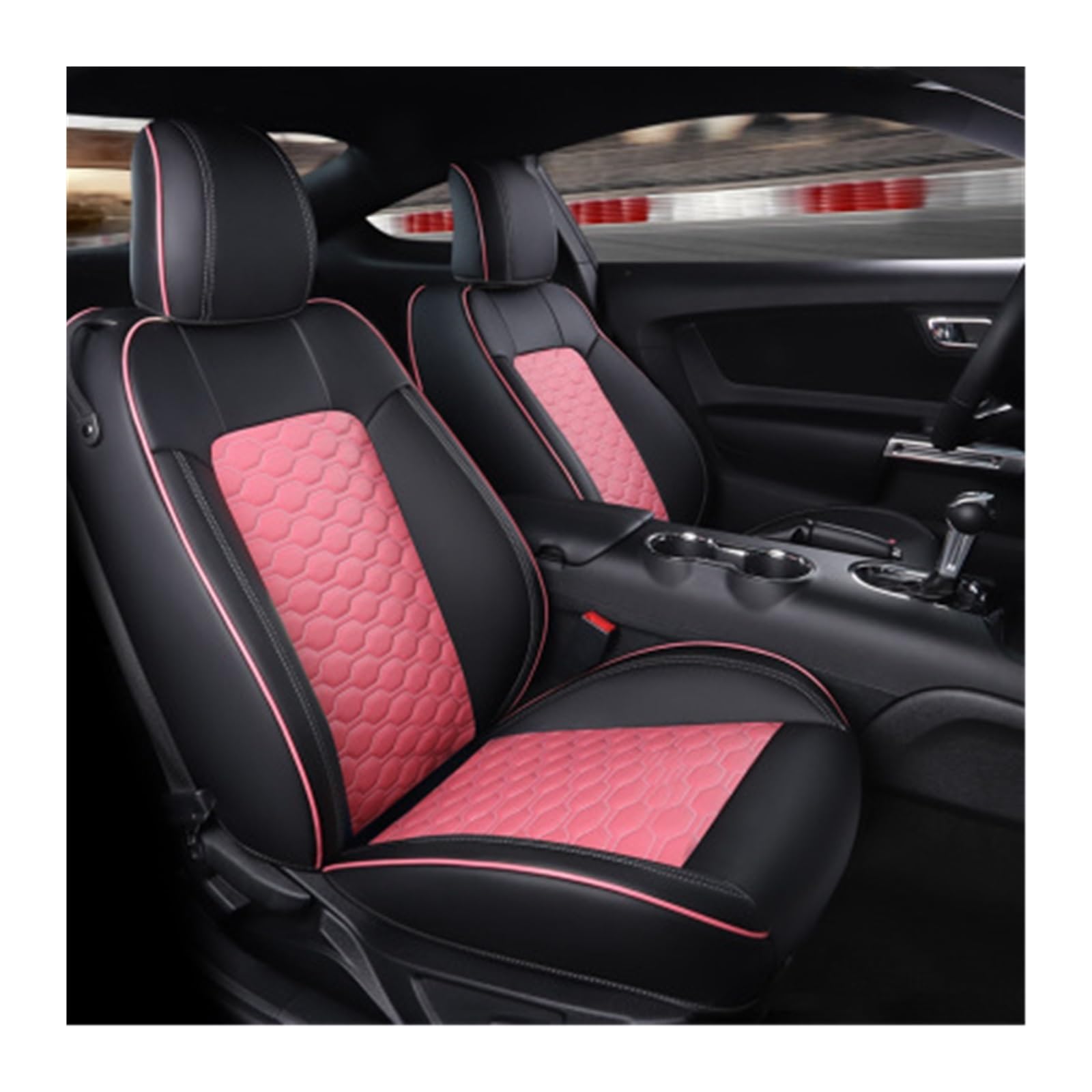 PAKAGVTTB Sitzbezüge Für Mustang Für Coupé 2015-2024 Autositzbezüge Für 4 Sitze Für Mustang Für Coupé GT Vorder- Und Rücksitz-Kits Abdeckung Vordersitzbezüge(Color 30) von PAKAGVTTB