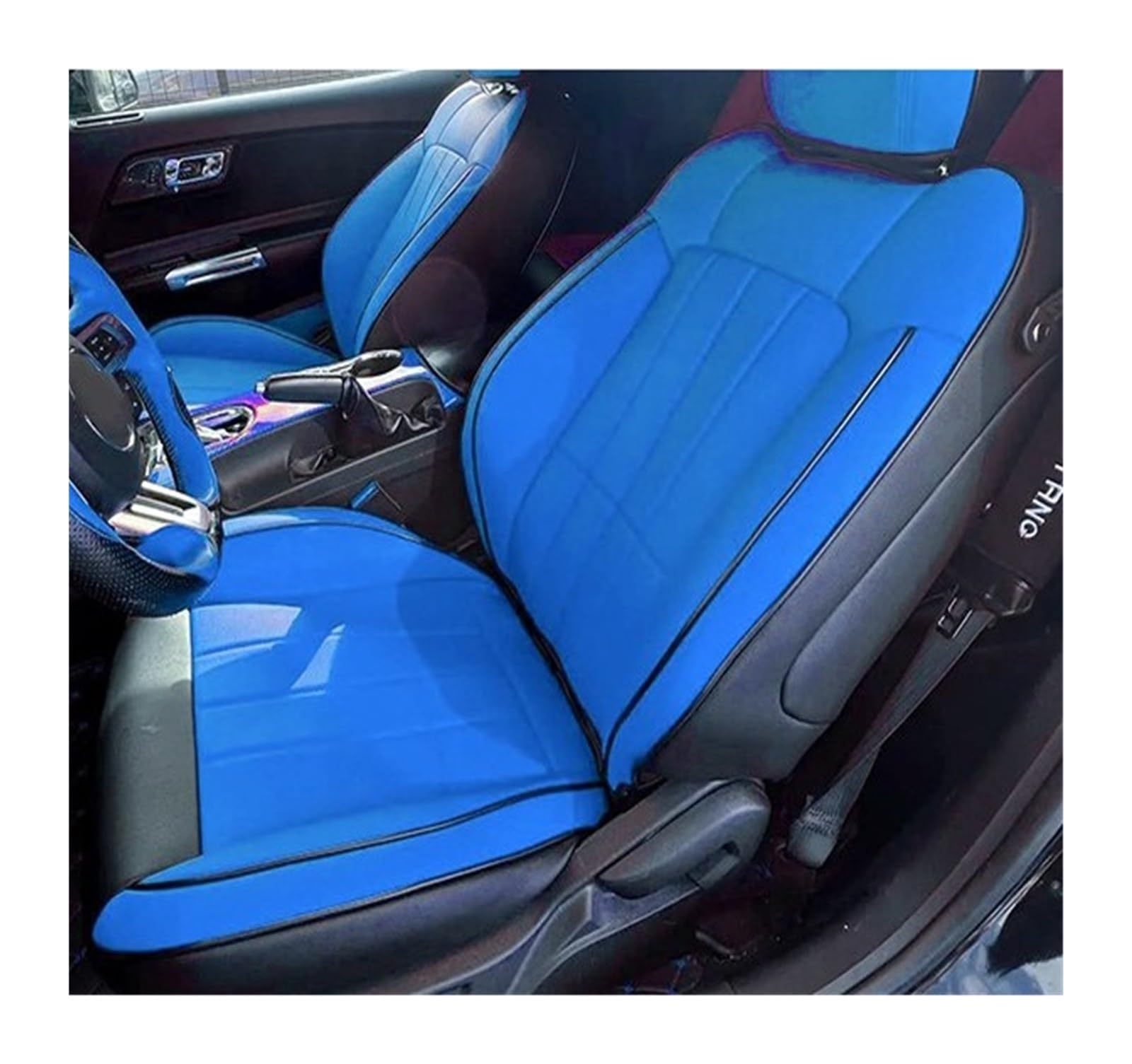 PAKAGVTTB Sitzbezüge Für Mustang Für Coupé 2015-2024 Autositzbezüge Für 4 Sitze Für Mustang Für Coupé GT Vorder- Und Rücksitz-Kits Abdeckung Vordersitzbezüge(Color 32) von PAKAGVTTB