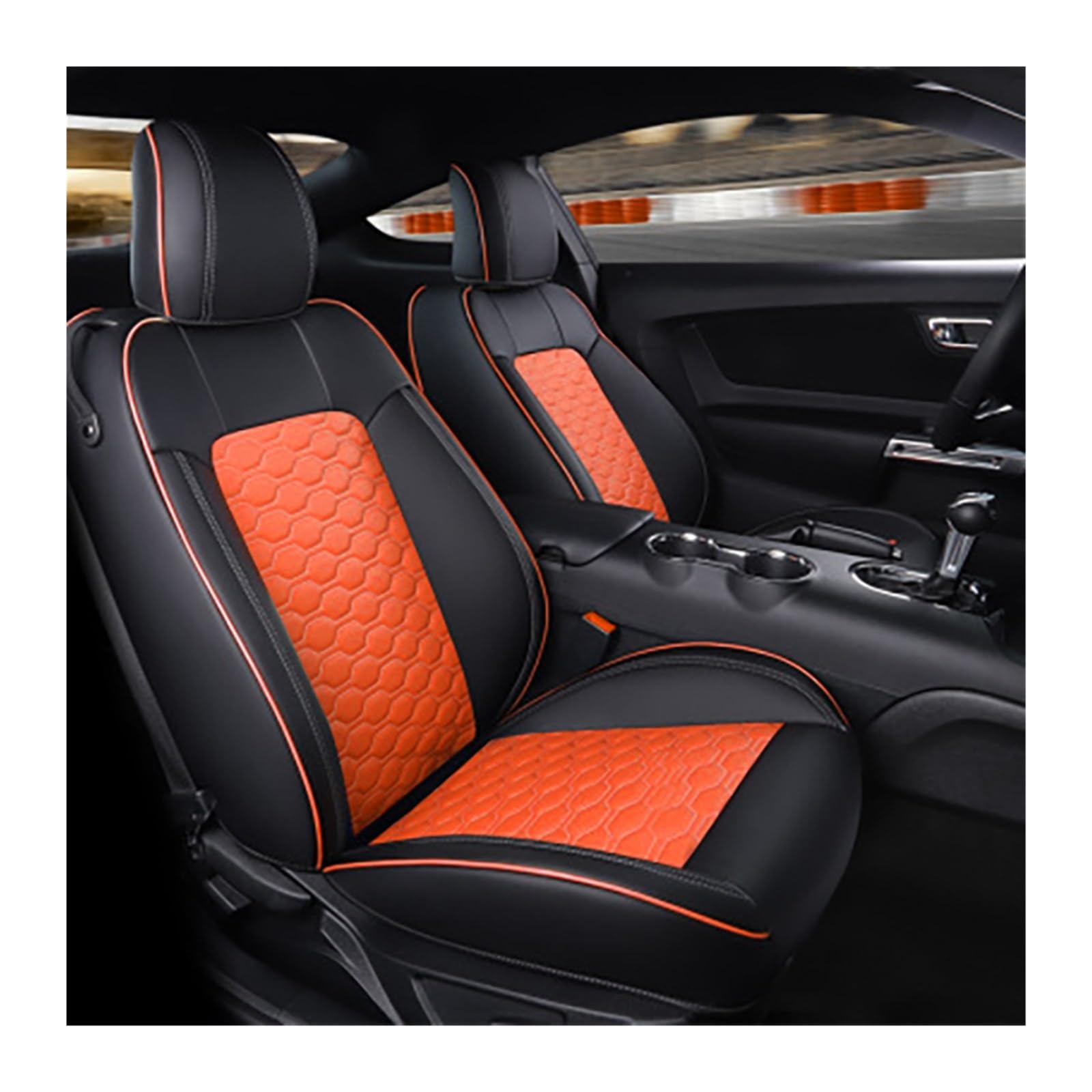 PAKAGVTTB Sitzbezüge Für Mustang Für Coupé 2015-2024 Autositzbezüge Für 4 Sitze Für Mustang Für Coupé GT Vorder- Und Rücksitz-Kits Abdeckung Vordersitzbezüge(Color 33) von PAKAGVTTB