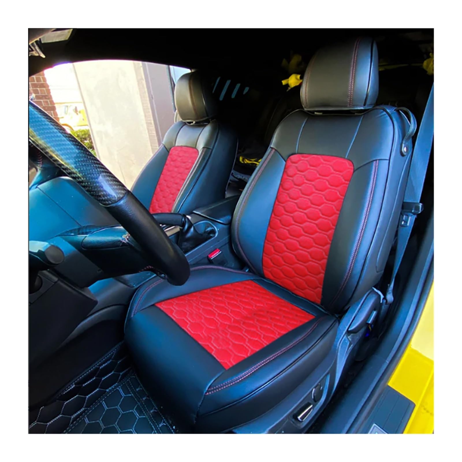 PAKAGVTTB Sitzbezüge Für Mustang Für Coupé 2015-2024 Autositzbezüge Für 4 Sitze Für Mustang Für Coupé GT Vorder- Und Rücksitz-Kits Abdeckung Vordersitzbezüge(Color 36) von PAKAGVTTB