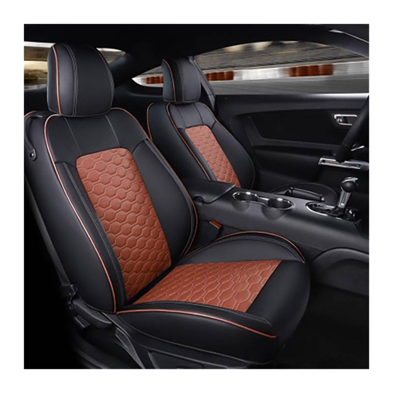 PAKAGVTTB Sitzbezüge Für Mustang Für Coupé 2015-2024 Autositzbezüge Für 4 Sitze Für Mustang Für Coupé GT Vorder- Und Rücksitz-Kits Abdeckung Vordersitzbezüge(Color 37) von PAKAGVTTB
