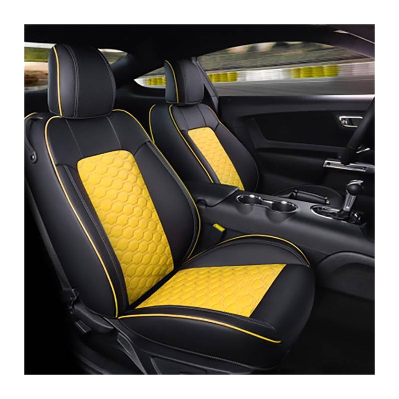 PAKAGVTTB Sitzbezüge Für Mustang Für Coupé 2015-2024 Autositzbezüge Für 4 Sitze Für Mustang Für Coupé GT Vorder- Und Rücksitz-Kits Abdeckung Vordersitzbezüge(Color 39) von PAKAGVTTB