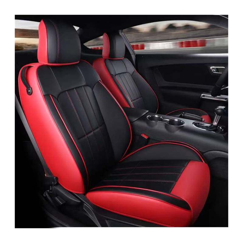PAKAGVTTB Sitzbezüge Für Mustang Für Coupé 2015-2024 Autositzbezüge Für 4 Sitze Für Mustang Für Coupé GT Vorder- Und Rücksitz-Kits Abdeckung Vordersitzbezüge(Color 6) von PAKAGVTTB